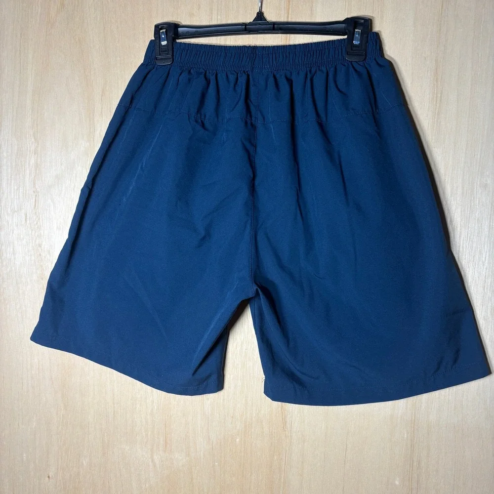 Outdoorjackets Mens Hiking Shorts Navy Blue Elastic Waist Active Shorts Baggy
